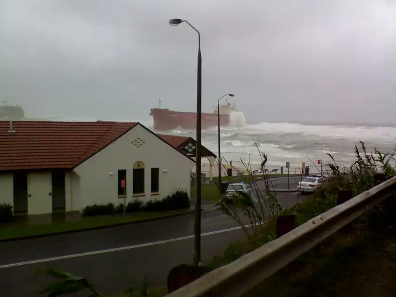 Pasha Bulker with house in foreground