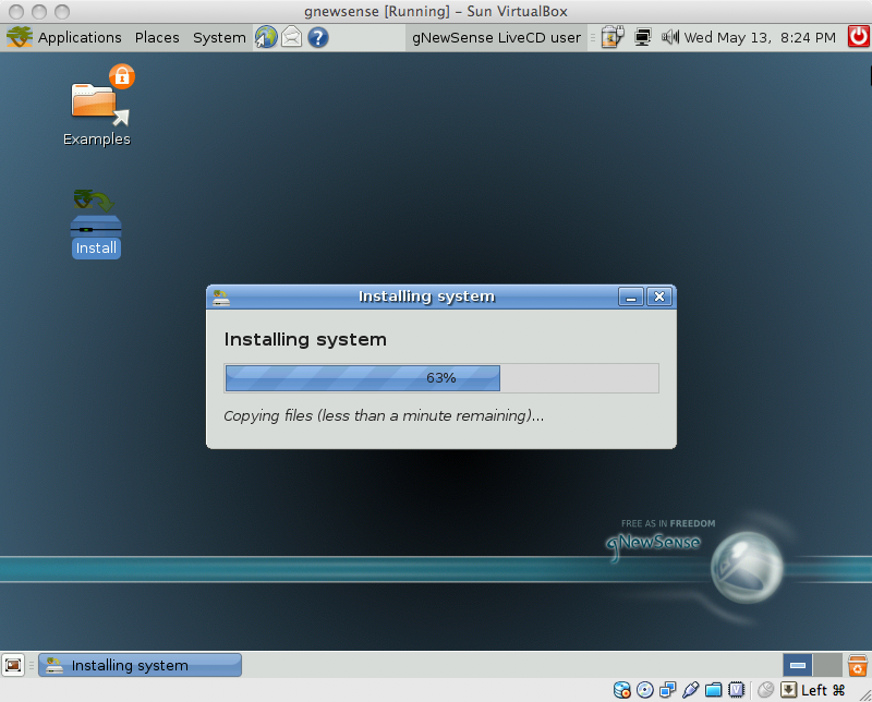 gnewsense screen shot