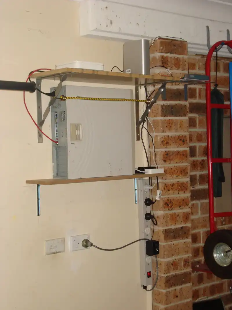 pc mounted to a wall