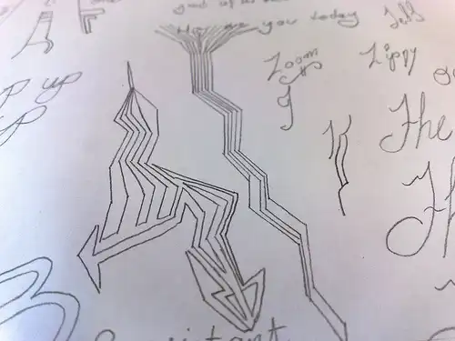 lines drawn with a kuru toga