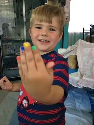 The Marsh Cast finger painting