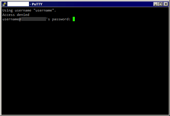 putty login