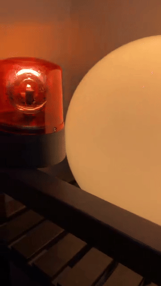 flashing orange light
